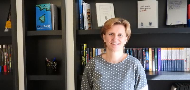 Minna Lindgren en la sede madrileña de Penguin Random House
